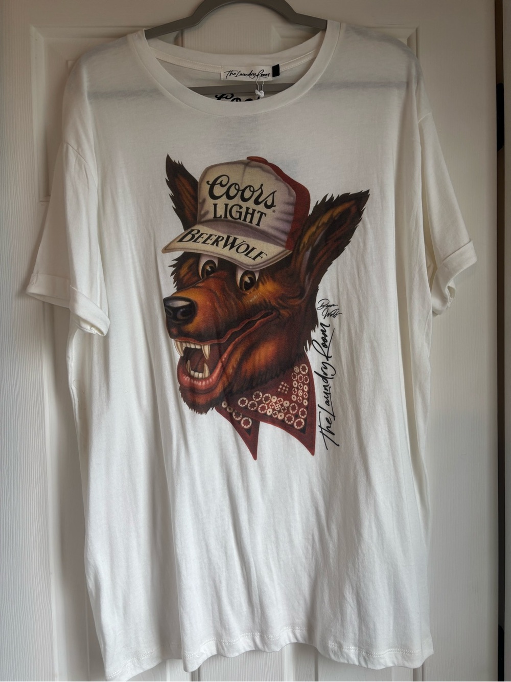 Beer Wolf Graphic Tee - White